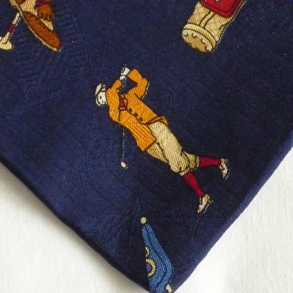 Lot of 6 Tommy Ties 3 Golf Theme Classic Silk - Picture 2 of 15